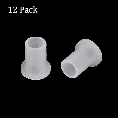 4 قطع من محامل الأكمام ذات الحواف المصنوعة من النايلون [تجويف 8 مم × 10 مم OD × طول 12.5 مم] البطانات البلاستيكية المصنوعة من النايلون للعمود، باللون الأبيض in Kuwait