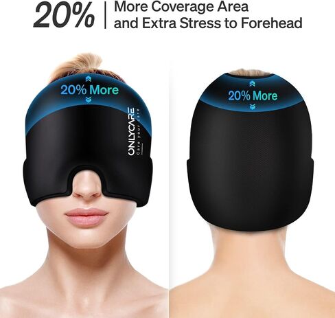 ONLYCARE Migraine Relief Cap, Upgraded Odorless Migraine Ice Head Wrap, Headache Relief Hat for Migraine in Saudi Arabia
