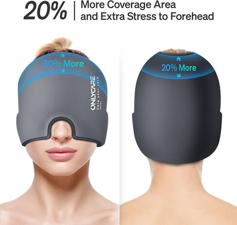 ONLYCARE Migraine Relief Cap, Upgraded Odorless Migraine Ice Head Wrap, Headache Relief Hat for Migraine in Saudi Arabia