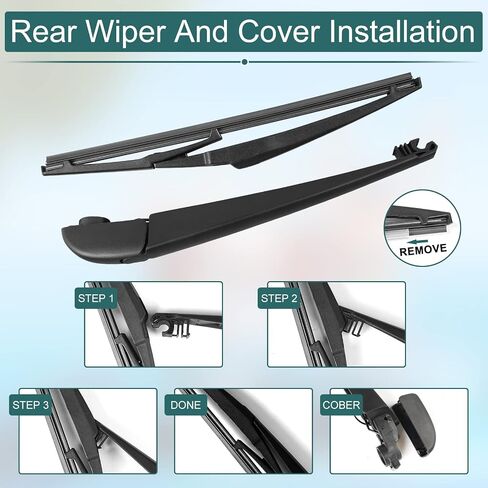 Rear Wiper Arm Blade Set - Replacement for Jeep Grand Cherokee 2005-2010 - Back Windshield Wiper Accessories, OEM 05139836AB, Blade:14" in Saudi Arabia