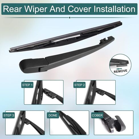 Rear Wiper Arm Blade Set - Replacement for Jeep Grand Cherokee 2005-2010 - Back Windshield Wiper Accessories, OEM 05139836AB, Blade:14" in Saudi Arabia