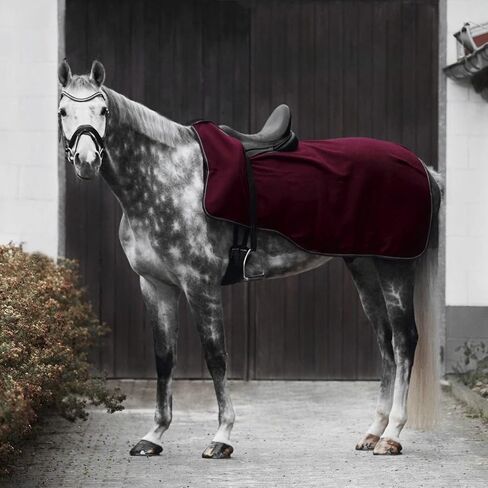 HORZE Kiel Riding Blanket with Fleece - Black - 78 in in Kuwait