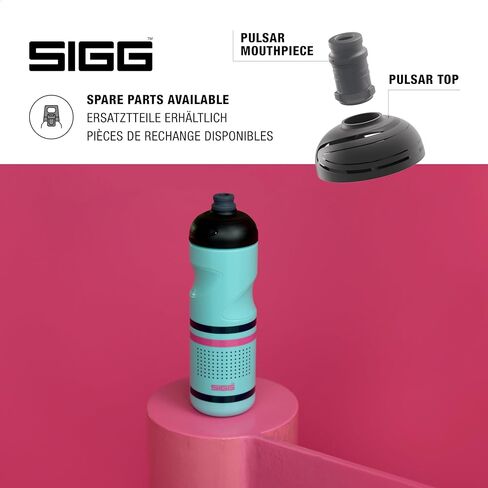 SIGG - Soft Bike Water Bottle - Pulsar Transparent White - Squeezable - Dishwasher Safe - Lightweight - Leakproof - BPA Free - White 25 Oz in Kuwait