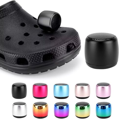 Croc Speakers Bluetooth, Best Mini Bluetooth Speaker Croc Accessories Men, Black Croc Charms for Mini Shoes, Croc Charms for Men, Croc Shoe Charms, Croc Speaker Charm, Best Portable Bluetooth Speakers in Kuwait