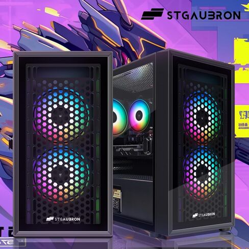 STGAubron Gaming Desktop PC, Intel Core i7 3.4G up to 3.9G, Radeon RX 5700 8G GDDR6, 16G RAM, 512G SSD, 600M WiFi, BT 5.0, RGB Fan x 4, RGB Keyboard & Mouse & Mouse Pad, RGB BT Sound Bar, W10H64 in Saudi Arabia