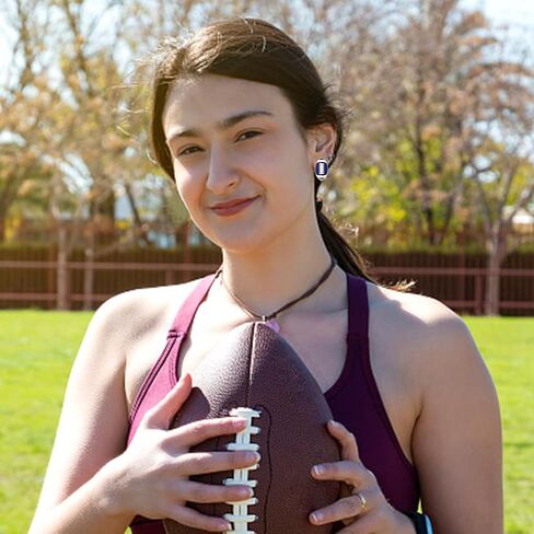 3 Pairs Football Earrings for Women Game Day Earrings Alloy Football Helmet Stud Earrings Fun Team Color Statement Earrings Game Day Team Supports Fan Jewelry Gift in Saudi Arabia