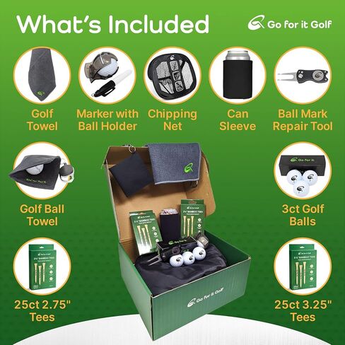 Gift Box - Ultimate Golf Kit Essentials for Men & Women, Premium Golfing Accessories, Golfer Training Tools & Gear - Signature Box (12 Items) in Saudi Arabia