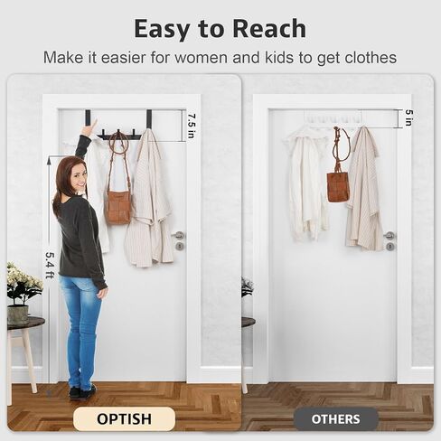 خطافات فوق الباب، خطاف تعليق للباب عالي التحمل، رف مناشف فوق الباب للحمام، شماعة مناشف للباب لتعليق قبعة الملابس in Kuwait