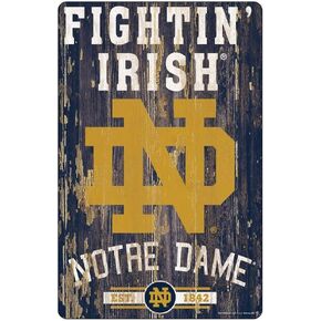 NCAA Notre Dame Fighting Irish 11x17 Wood Sign, Team Color, One Size