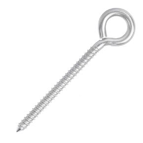 5/16" x 5" Long Stainless Steel Lag Eyebolts, T316 Marine Grade – Lot of 5