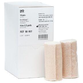 Swiftband Elastic Bandages, Double Self Closure Compression Wrap with Hook & Loop, Easy to Apply Wrapping for Swelling & Lymphedema, Washable & Latex Free 6" x 11 Yard Roll (Strectched), Box of 10