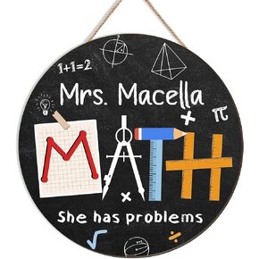 Art Teacher Hanging Door Sign, Art Class Sign, Wooden Personalized Teacher Door Sign, Teacher Name Sign, Chalkboard Sign,Art Teacher Gift,Art Classroom Painting Back to School Door Wreath 12''