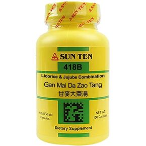 Sun Ten - Licorice & Jujube Combination Capsules/Gan Mai Da Zao Tang/甘麥大棗湯 - 1 Pack
