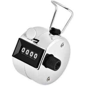 DS. DISTINCTIVE STYLE Handheld Tally Counter 1.8" Metal Mechanical Clicker Counter Manual Digit People Counters Clickers with Finger Ring