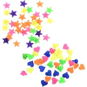 GSHLLO 140 Pcs Plastic Bicycle Spoke Beads Colorful Star Heart Bike Spokes Decorative Bicycle Spokes Assorted Color Bike Wheel Spoke Plastic Bike Decorations for Kids