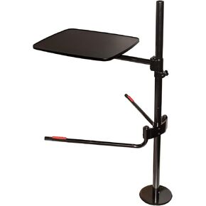 Able Life Universal Overbed Table, Adjustable Medical Lap Desk and Large Oversized Bedside Table, 360 Degree Swivel Tray & Laptop Computer Desk for Home Beds, Black Tray