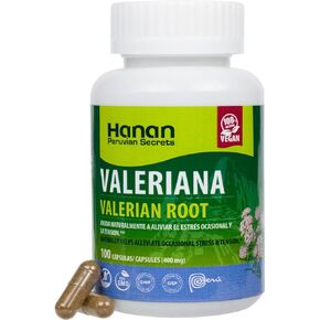 Valerian Root 100 Capsules (Valeriana) - Herbal Supplement from Peru