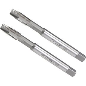Spiral Point Tap, M8x1.25 Thread Size, HSS Metric Threading Tap - (Applications: for Drilling Tapping Aluminum Stainless Steel), 2-Pieces