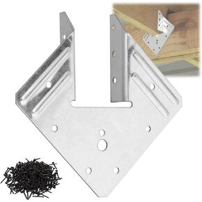 50 Pack Hurricane Ties, 18-Gauge Heavy Duty Joist Hangers, Galvanized Rafter Hurricane Clips, Hurricane Rafter Brackets with 600Pcs Screws