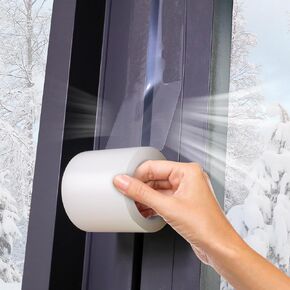 Transparent Window Weather Sealing Tape - 2 Inch x 33 FT, Heavy Duty No Residue, Windproof & Insulation for Windows, Doors & AC