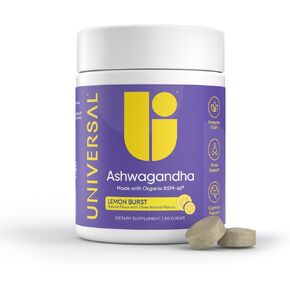 Ashwagandha Supplements KSM-66 Root Extract Daily Stress, Energy, Mood, and Athletic Support Cortisol Supplement - Ashwa Chews for Men and Women to Relax, Mixed Berry 60 Chewable Tablets