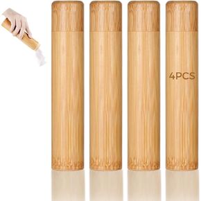 4PCS Bamboo Scattering Urns for Human Ashes, Cremation Ashes Tube Urns, Small Bamboo Scattering Urns for Dog Cat Pet Ashes, Scattering Your Loved One’s Ashes in Your Favorite Place