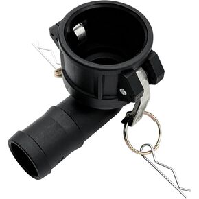 100C-90 Degree Elbow Type C Poly Cam and Groove Hose Fitting, 1" Socket x 1" Hose ID Barbed (1 inch)
