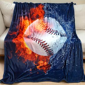 Sviuse Baseball Blanket Twin Size Baseball Gifts for Boys and Adults Baseball Stuff for Baseball Lover Soft Sports Fleece Throw Blanket Baseballs Printed Blanket All Season (60"x80")