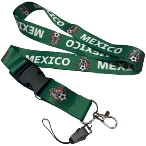 Mexico Soccer Team Lanyard - El Tricolor - Keychain Badge Holder - Lanyard for Keys - Easy Detachable Buckle - Unisex