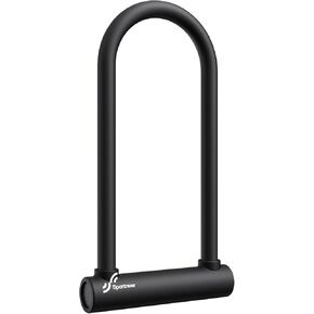 Sportneer Bike Lock: Heavy Duty Bike U Lock with 6ft Security Steel Cable - 18mm Shackle Bicycle U-Locks with Keys and Sturdy Mounting Bracket for Road Mountain Bike Bicycle