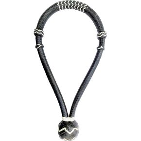Equestrian Horse Tack Bosal Hand Braided Raw Hide Plated Bosal Hand Crafted 5/8'' Thickness Rawhide Full Size Black