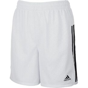 adidas Girls' 5" Mesh Athletic Gym Basketball Shorts, White