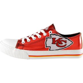 FOCO Kansas City Chiefs NFL Womens Team Color Metallic Sneakers - 7