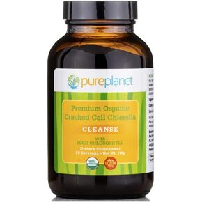 PURE PLANET Cracked Cell Chlorella Organic 4oz Powder