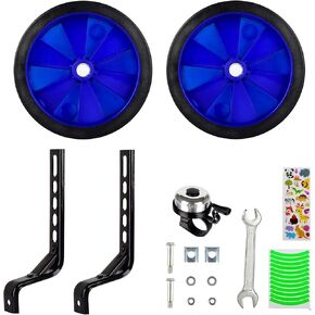Training Wheels, Bicycle Training Wheels for Kids Boys Girls, Heavy Duty Rear Bicycle Stabilizers Mounted Kit for 12 14 16 18 20 Inch Bike (Dark Blue)