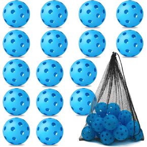 16 Pack Baseball Practice Baseballs Plastic Hollow Soft Balls with a Drawstring Bag for Hitting, Baseball Training Indoor Outdoor