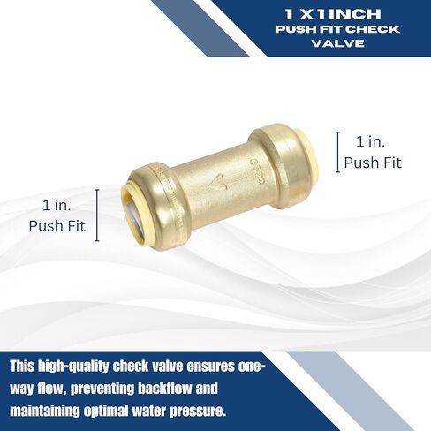 1 Pcs XFITTING Push Fit 1 Inch x 1 Inch Push Fit Check Valve, 28-4-5=1XX in Saudi Arabia