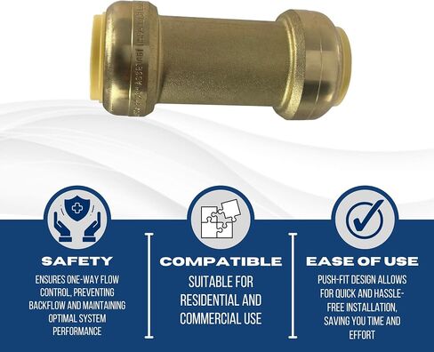 1 Pcs XFITTING Push Fit 1 Inch x 1 Inch Push Fit Check Valve, 28-4-5=1XX in Saudi Arabia