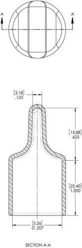 Caplugs 99390423 Plastic Cap with Flat Pull Tab. VFC-207-16, Vinyl, Cap ID 0.207" Length 1.000", Black (Pack of 200) in Saudi Arabia
