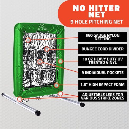 Anytime Baseball No Hitter 9 Hole Pitching Net Strike Zone Net in Saudi Arabia