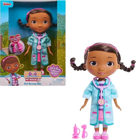 Doc McStuffins Toy Hospital Doc 8.5 Inch Articulated Doll with Doctor Accessories, Kids Toys for Ages 3 Up by Just Play in Saudi Arabia