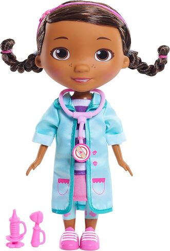 Doc McStuffins Toy Hospital Doc 8.5 Inch Articulated Doll with Doctor Accessories, Kids Toys for Ages 3 Up by Just Play in Saudi Arabia