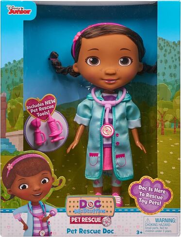 Doc McStuffins Toy Hospital Doc 8.5 Inch Articulated Doll with Doctor Accessories, Kids Toys for Ages 3 Up by Just Play in Saudi Arabia