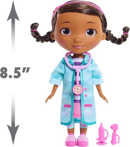 Doc McStuffins Toy Hospital Doc 8.5 Inch Articulated Doll with Doctor Accessories, Kids Toys for Ages 3 Up by Just Play in Saudi Arabia