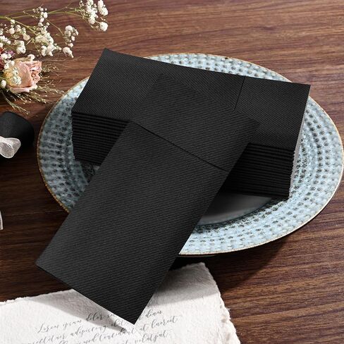 مناديل عشاء حمراء للاستعمال مرة واحدة من تشيفكات مع جيب مدمج لأدوات المائدة، مناديل ورقية مبطنة بملمس الكتان، مطوية مسبقًا للحفلات وحفلات الزفاف والحفلات والعشاء، عبوة من 50 قطعة in Kuwait