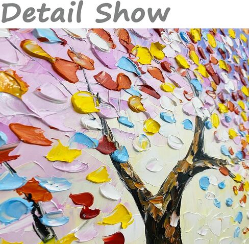 CNYIHUART Hand-Painted Pink Flowers Oil Painting, Gallery Wrapped Framed Flowers 3D Textured Art, Wildflowers Blooming Flora Wall Art Flowers Artwork Decor (F, 24x36 inches) in Saudi Arabia