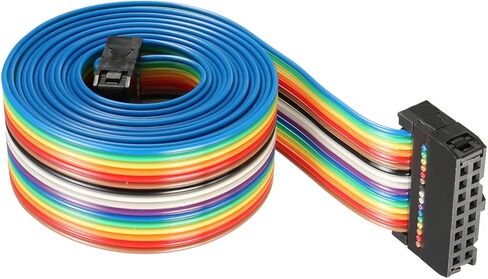 DMiotech 1 Pack 16 Pins IDC Flat Ribbon Cable 148cm Length 2.54mm Pitch Breadboard Jumper Wires for Electronic Projects Type-C in Saudi Arabia