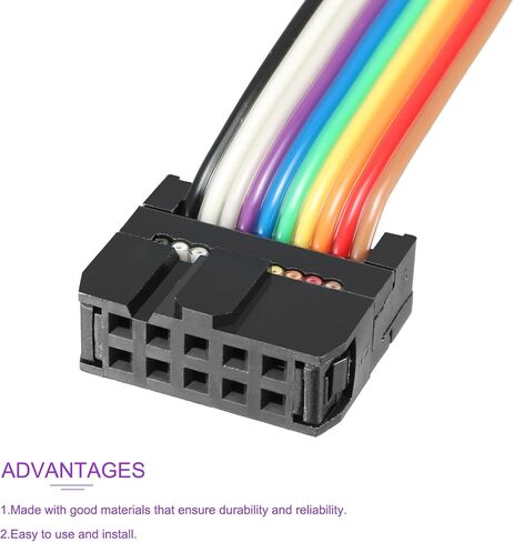 DMiotech 1 Pack 16 Pins IDC Flat Ribbon Cable 148cm Length 2.54mm Pitch Breadboard Jumper Wires for Electronic Projects Type-C in Saudi Arabia