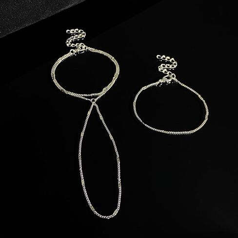 حلقة سوار سلسلة اليد سوار البنصر للنساء سلسلة اليد أساور حلقة للنساء in Kuwait