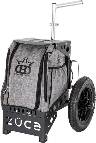 Dynamic Discs Compact Cart by ZÜCA, Disc Golf Push Cart, Frisbee Golf Cart Accessories, Built-in Disc Holder Flap, Up to 300 lbs, Includes Two Water Bottle Holders in Saudi Arabia